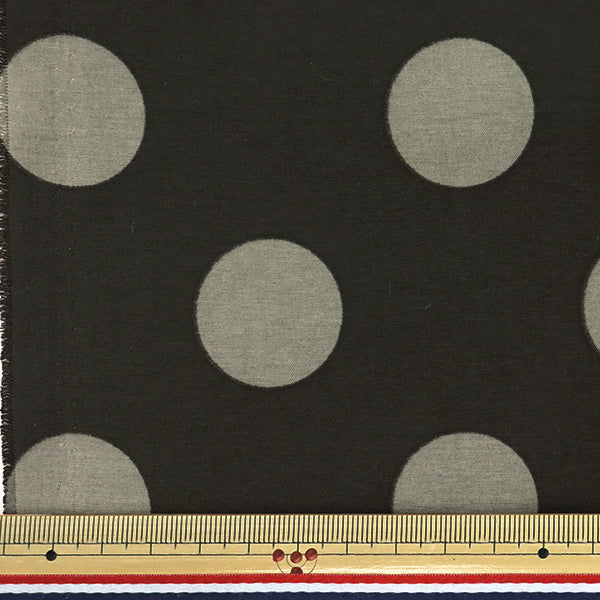 [الكمية من 5]الأقمشة "نايلونالتفتامطبعة نقاط منقطة أسود × رمادي SG-4000-E"