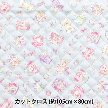 Fabric "Colorful Canvas"OxfordQuilted Jewelry Box Cut Cloth Approx. 105 x 80cm Saxophone QCOCAN-JEW2SA" KOKKA