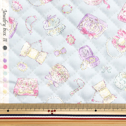 Fabric "Colorful Canvas"OxfordQuilted Jewelry Box Cut Cloth Approx. 105 x 80cm Saxophone QCOCAN-JEW2SA" KOKKA