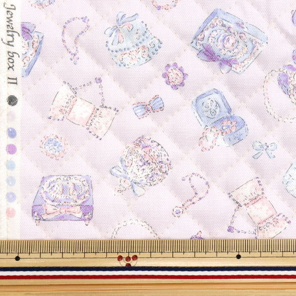 Fabric "Colorful Canvas"OxfordQuilted Jewelry Box Cut Cloth Approx. 105 x 80cm Purple QCOCAN-JEW2PP" KOKKA