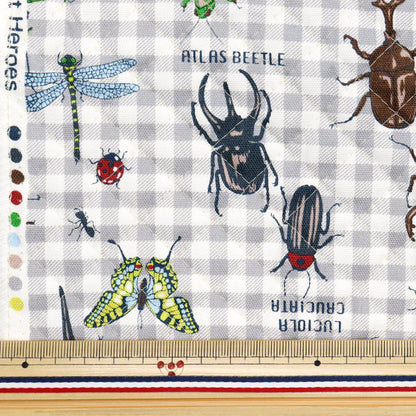 Fabric "Colorful Canvas"OxfordQuilt: Forest Heroes Cut Cloth Approx. 105 x 80cm Gray QCOCANHERO-GY" KOKKA