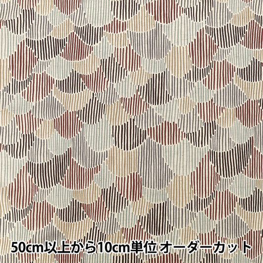 【数量5から】 生地 『綿麻シーチング bookhou スカラップ ベージュ EKX-1440-3A』 KOKKA コッカ