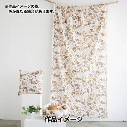 【数量5から】 生地 『365CAT.ART シーチング どこも猫だらけ EKX-1710-2A』 KOKKA コッカ
