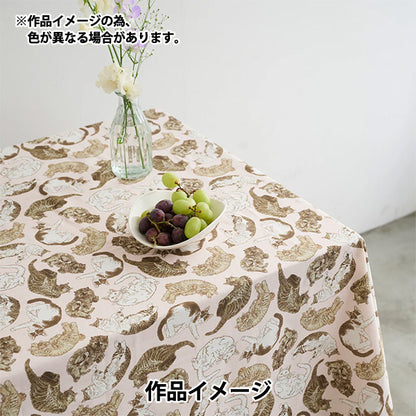 【数量5から】 生地 『365CAT.ART シーチング どこも猫だらけ EKX-1710-2A』 KOKKA コッカ