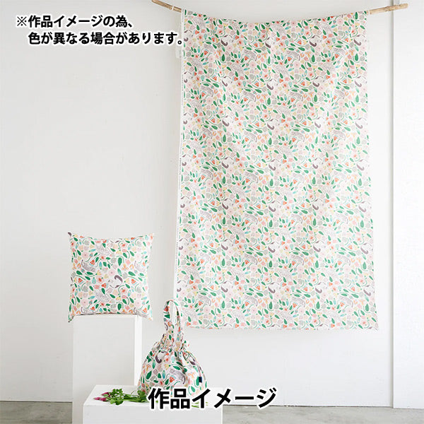 【数量5から】 生地 『365CAT.ART シーチング 猫たちのいる庭 EKX-1710-3A』 KOKKA コッカ