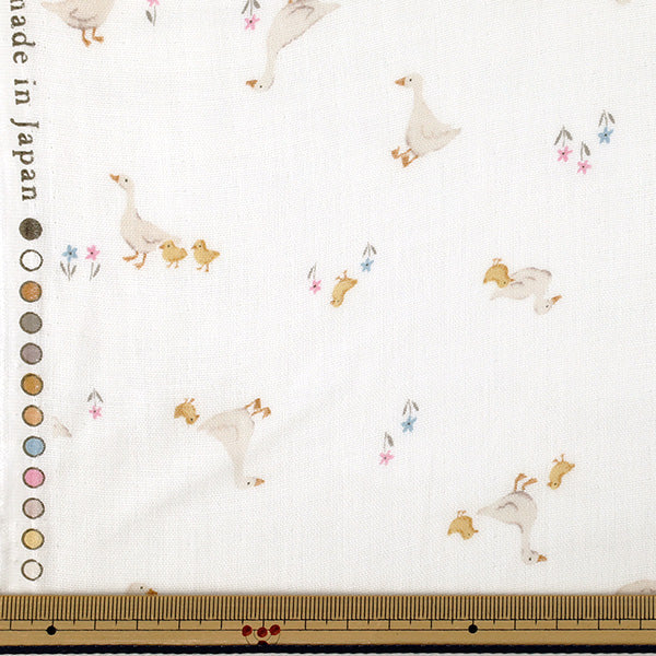 [Quantity from 5] Fabric "double gauze ROYALBABY duck pattern white YPA-76000-2A” KOKKA