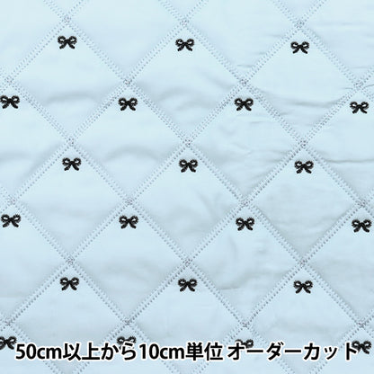 Fabric 『RibbonEmbroidery QuiltCut Cloth Approx. 63cm x 100cm Sax C-HS2283-3SA"