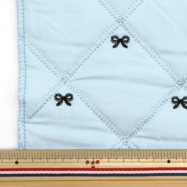 Fabric 『RibbonEmbroidery QuiltCut Cloth Approx. 63cm x 100cm Sax C-HS2283-3SA"