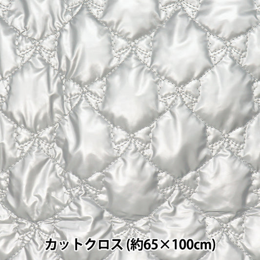 织物 “被子”剪布 丝带图案搪瓷样式大约65厘米x 100厘米银C-HS2292-3SI"