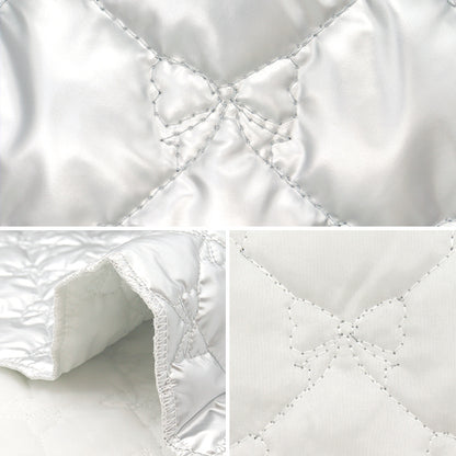 Tessuto "Trapunta"Panno tagliato NastroStile smalto pattern ca. 65 cm x 100 cm in argento C-HS2292-3SI"