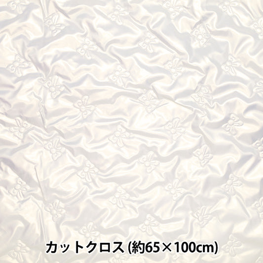 生地 『メタリックリボンキルトカットクロス 約65cm×100cm ホワイト C-HS-MRIB-WH』