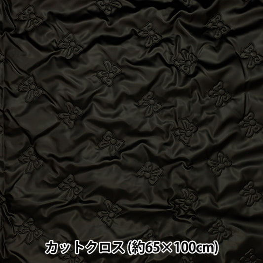 生地 『メタリックリボンキルトカットクロス 約65cm×100cm ブラック C-HS-MRIB-BK』