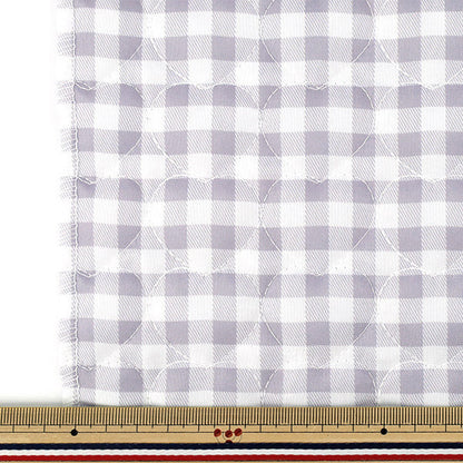 生地 『チェックハートキルト カットクロス 約135×50cm TF-85C GRY』 KIYOHARA 清原