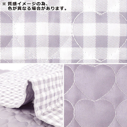 生地 『チェックハートキルト カットクロス 約135×50cm TF-85C GRY』 KIYOHARA 清原