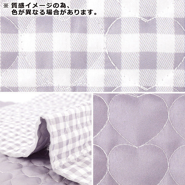 生地 『チェックハートキルト カットクロス 約135×50cm TF-85C P』 KIYOHARA 清原