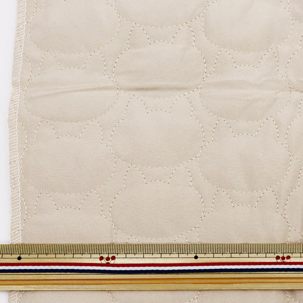 Tela "Patrón de gato edredón de tres dimensionescortada Tela Aproximadamente 135 cm x 50 cm de gato de blanco C-9504-6A"