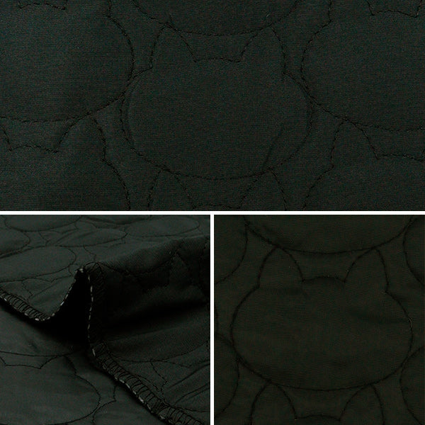 Tela "Patrón de gato edredón de tres dimensionescortada Tela Aproximadamente 135 cm x 50 cm Cat negro C-9504-6E"