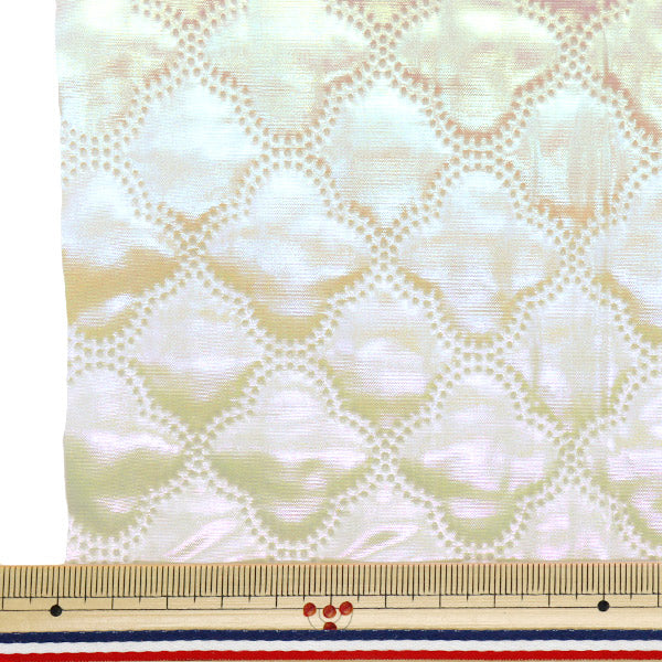 الأقمشة "لحاف وميض" قماش مقطوع تقريبا. 135 × 50 سم المغربي الأبيض C-Q5596-3A"