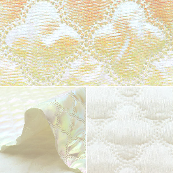 الأقمشة "لحاف وميض" قماش مقطوع تقريبا. 135 × 50 سم المغربي الأبيض C-Q5596-3A"