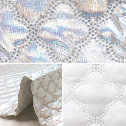 الأقمشة "لحاف وميض" قماش مقطوع تقريبا. 135 × 50 سم الفضة المغربية C-Q5596-3e"