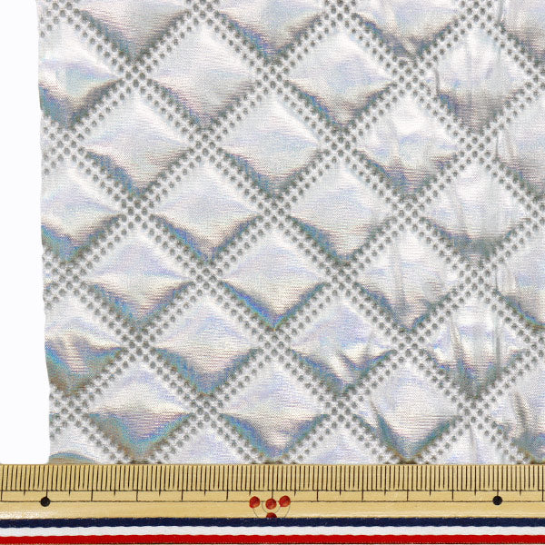 Tela "Colcha de brillo" cortada Tela Aprox. 135 x 50 cm Koushi Silver C-Q5596-4e"