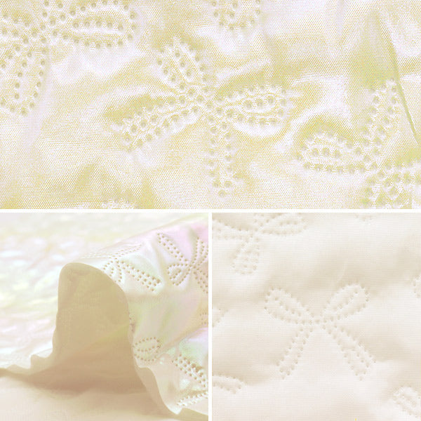 الأقمشة "لحاف وميض" قماش مقطوع تقريبا. 135 × 50 سم الشريط الأبيض C-Q5596-2A"