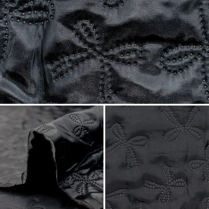 Tela "Colcha de brillo" cortada Tela Aprox. 135 x 50 cm Cinta Negro C-Q5596-2D"