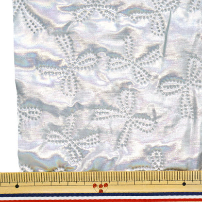 Fabric "Twinkle Quilt" Cut Cloth Approx. 135 x 50cm Ribbon Silver C-Q5596-2E"