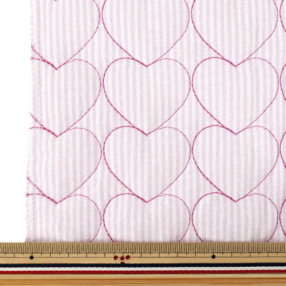 生地 『ナチュラルキルト カットクロス 約130×50cm パープルストライプ C-9517-2D』