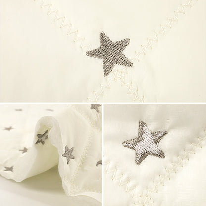 生地 『月星刺繍キルト カットクロス 約130×50cm ホワイト C-9519-A』