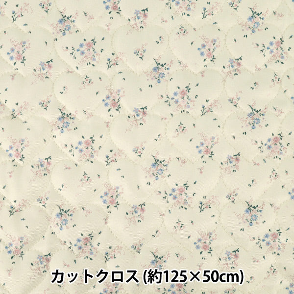 生地 『インクジェットプリントキルト フラワー クリーム 130cm×50cm Q9522-3B』