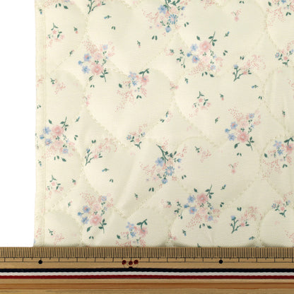 生地 『インクジェットプリントキルト フラワー クリーム 130cm×50cm Q9522-3B』