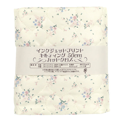 生地 『インクジェットプリントキルト フラワー クリーム 130cm×50cm Q9522-3B』