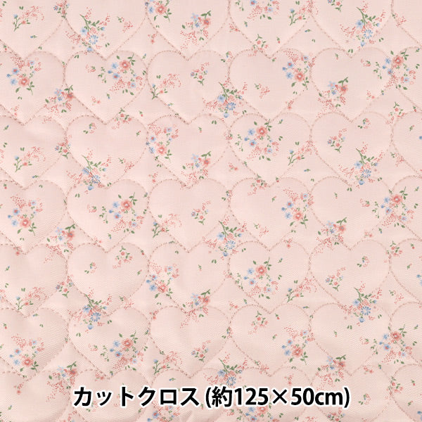 生地 『インクジェットプリントキルト フラワー ピンク 130cm×50cm Q9522-3C』