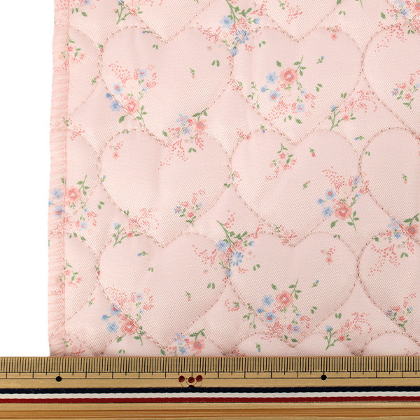 生地 『インクジェットプリントキルト フラワー ピンク 130cm×50cm Q9522-3C』