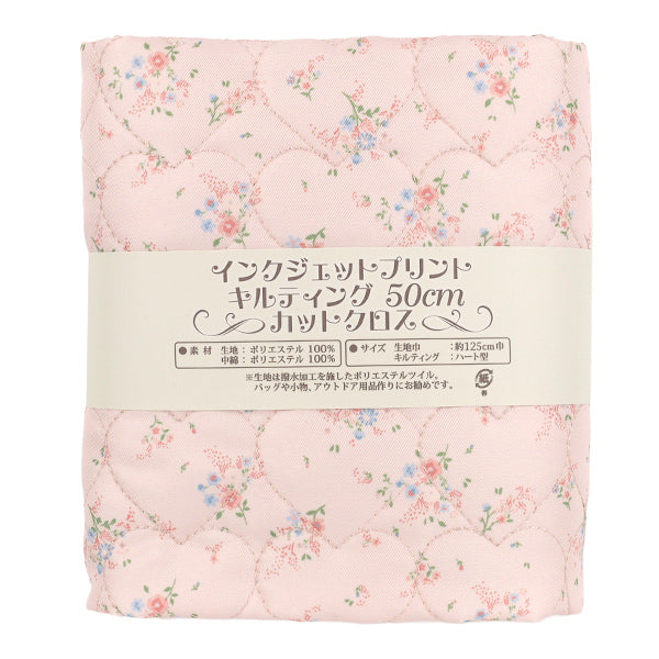 生地 『インクジェットプリントキルト フラワー ピンク 130cm×50cm Q9522-3C』