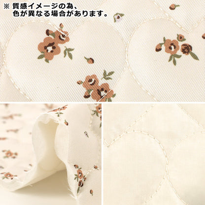 生地 『インクジェットプリントキルト フラワー オフホワイト 130cm×50cm Q9522-4A』