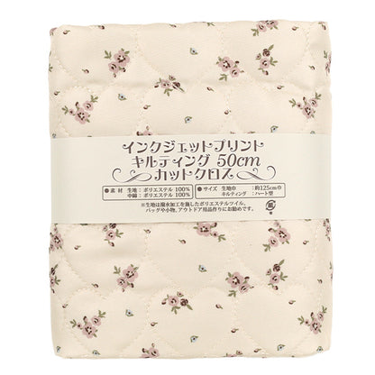 生地 『インクジェットプリントキルト フラワー クリーム 130cm×50cm Q9522-4B』