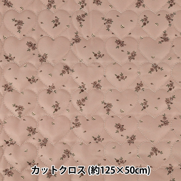 生地 『インクジェットプリントキルト フラワー ピンク 130cm×50cm Q9522-4C』