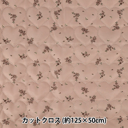 生地 『インクジェットプリントキルト フラワー ピンク 130cm×50cm Q9522-4C』