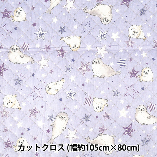 织物 《色彩缤纷的画布》 板材织物被封 剪布 大约。 105×80cm紫色QCOCA-SSS-PP" KOKKA