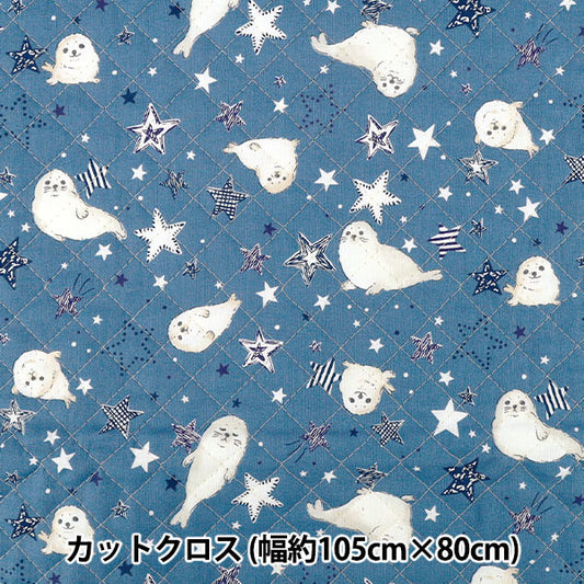 织物 《色彩缤纷的画布》 板材织物被封 剪布 约105×80cm蓝色QCOCA-SSS-BL" KOKKA