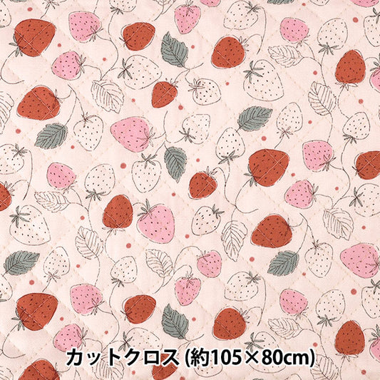 織物 "多彩帆布被子简单浆果 剪布 约105×80cm粉红色QCOCA-JBB-PI KOKKA