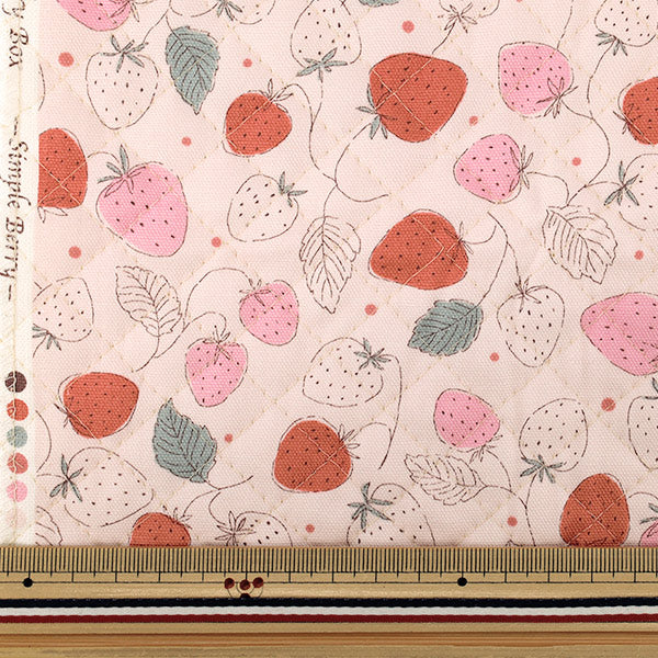 生地 『カラフルキャンバス キルト シンプルベリー カットクロス 約105×80cm ピンク QCOCA-JBB-PI』 KOKKA コッカ