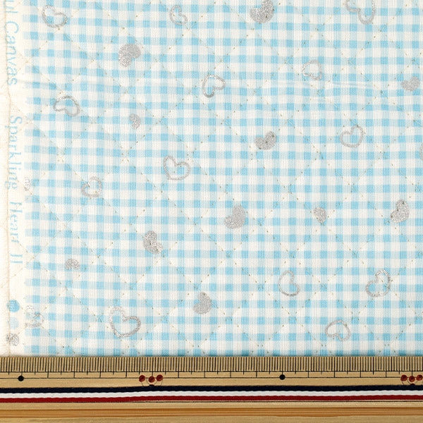 生地 『カラフルキャンバス キルト シンプルベリーSハート カットクロス 約105×80cm サックス QCOCA-SH2-SA』 KOKKA コッカ