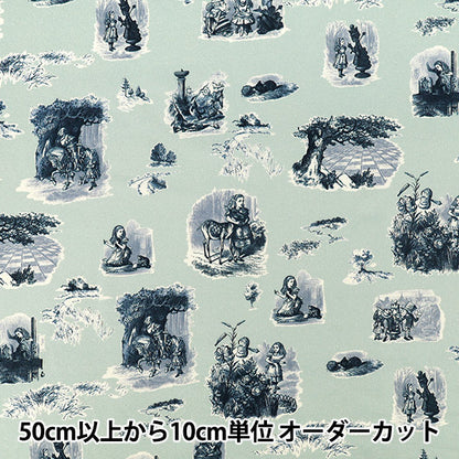 【数量5から】 生地 『マクミランアリス 60ローン Looking-glass Land グリーン AF-1000-2C』