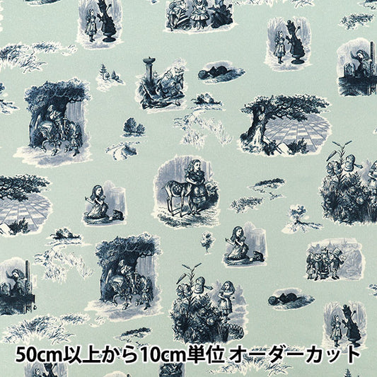 【数量5から】 生地 『マクミランアリス 60ローン Looking-glass Land グリーン AF-1000-2C』