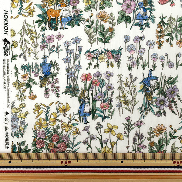 【数量5から】 生地 『マクミランアリス 60ローン The Garden of Live Flowers ホワイト AF-1000-3A』