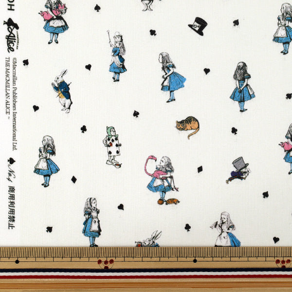 【数量5から】 生地 『マクミランアリス 60ローン Curiouser and Curiouser キナリ AF-1000-4A』