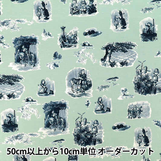 【数量5から】 生地 『マクミランアリス オックス Looking-glass Land グリーン AF-1010-2C』
